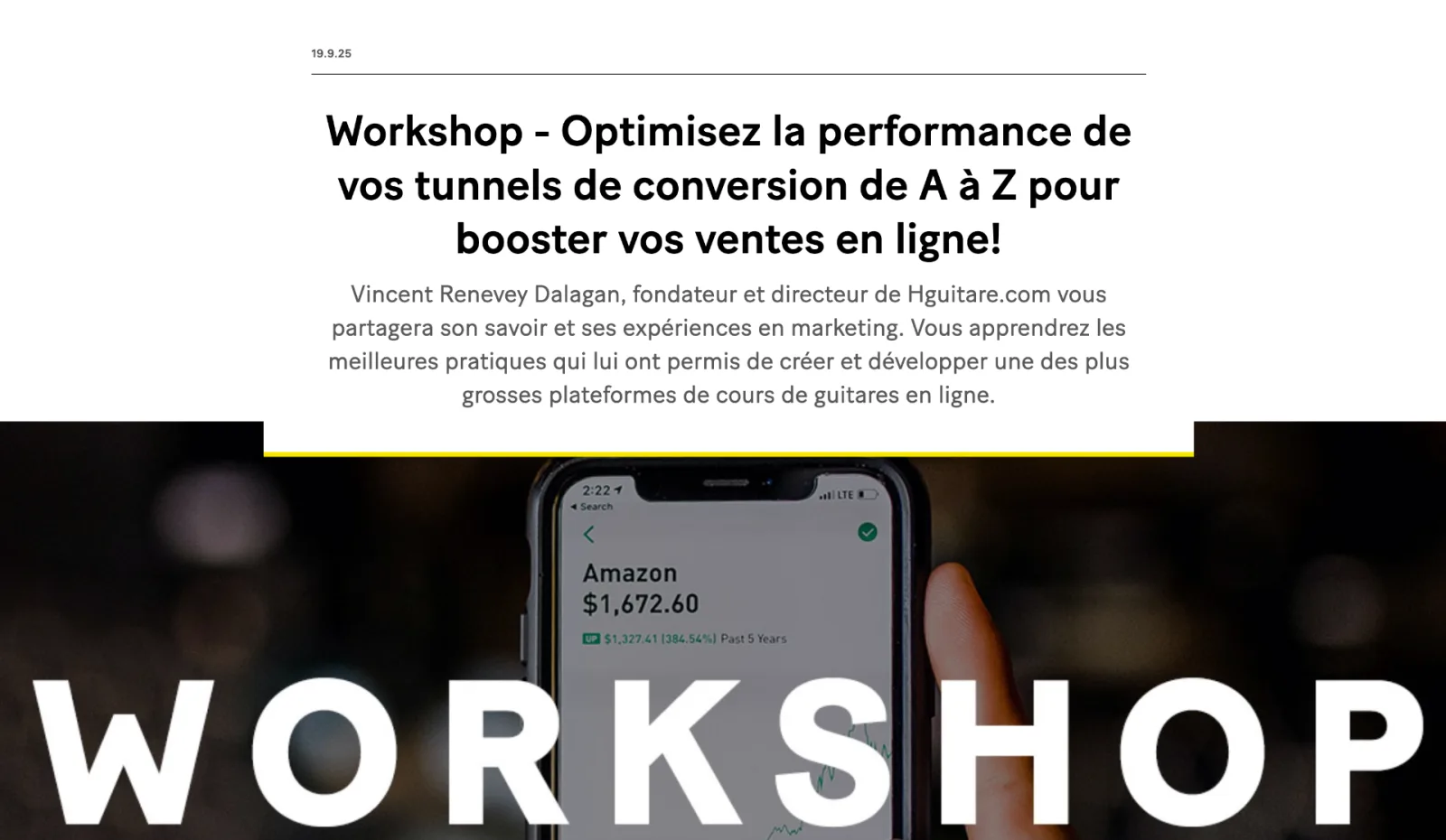 Vincent Renevey · Workshop chez Microcity